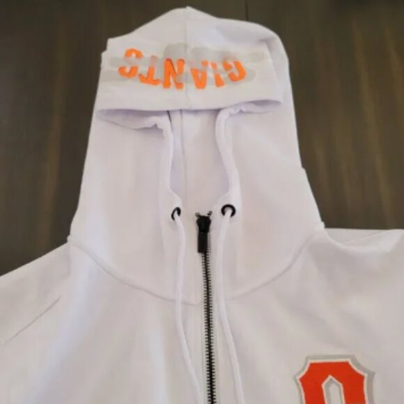 NWT Pro Standard MLB San Francisco Giant Men's Zip Up Hoodie White Official - Picture 4 of 16
